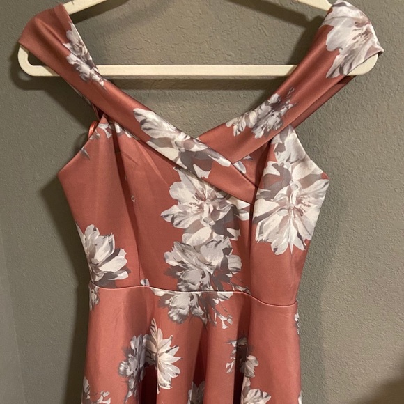 Trac Dresses & Skirts - Floral dress off the shoulder